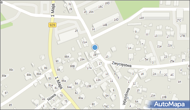 Rybnik, Kupiecka, 19, mapa Rybnika