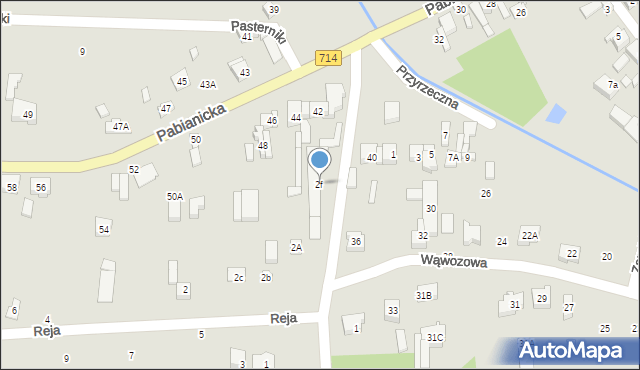 Rzgów, Kusocińskiego Janusza, 2f, mapa Rzgów