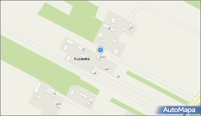 Sławatycze, Kuzawka, 17, mapa Sławatycze