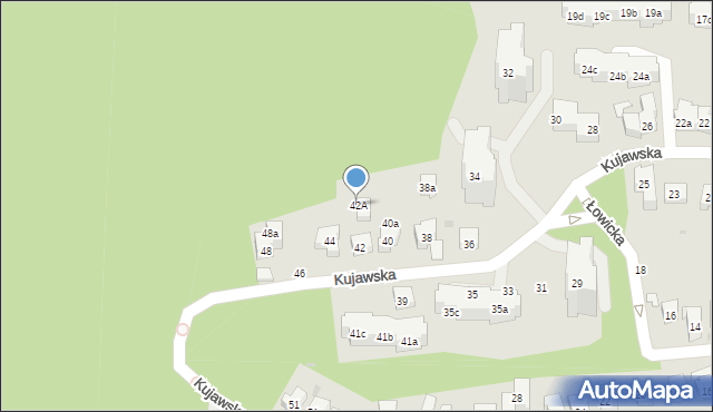 Sopot, Kujawska, 42A, mapa Sopotu