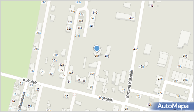 Sosnowiec, Kukułek, 40b, mapa Sosnowca