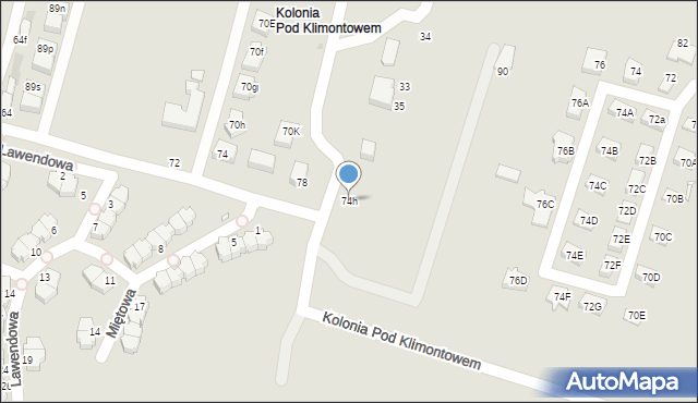 Sosnowiec, Kukułek, 74h, mapa Sosnowca