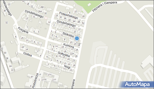 Sosnowiec, Kumora Szczepana, 16, mapa Sosnowca