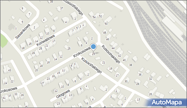 Stalowa Wola, Kusocińskiego Janusza, 23, mapa Stalowa Wola