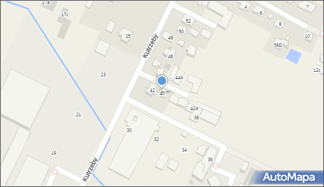 Stare Babice, Kutrzeby Tadeusza, gen., 40, mapa Stare Babice