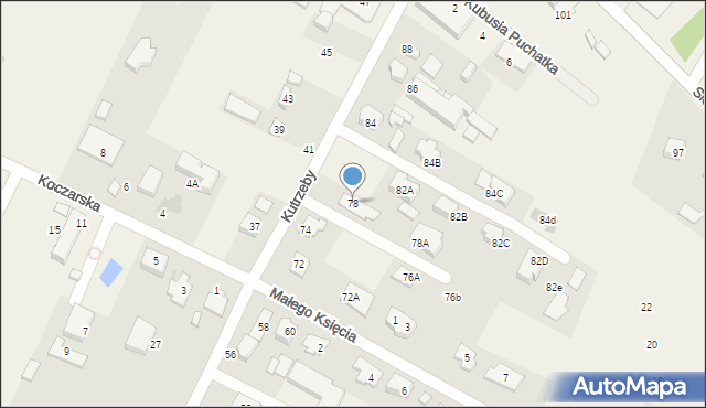 Stare Babice, Kutrzeby Tadeusza, gen., 78, mapa Stare Babice