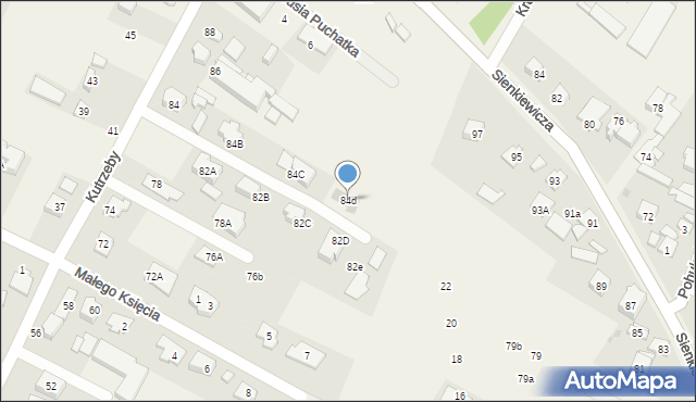 Stare Babice, Kutrzeby Tadeusza, gen., 84d, mapa Stare Babice