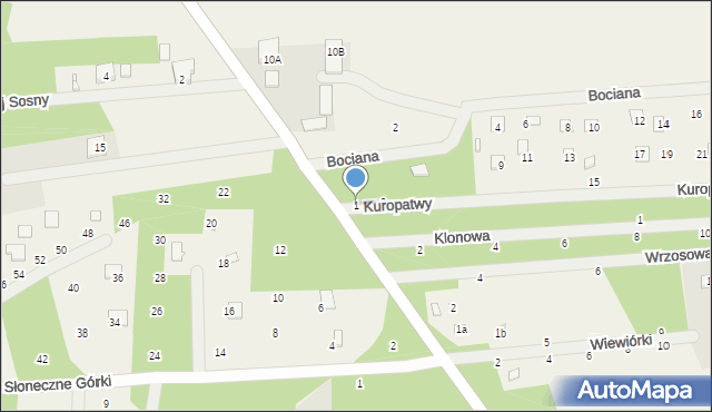 Strachów, Kuropatwy, 1, mapa Strachów