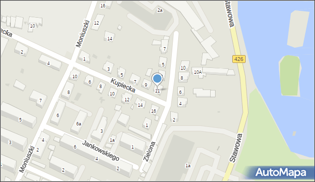 Strzelce Opolskie, Kupiecka, 11, mapa Strzelce Opolskie