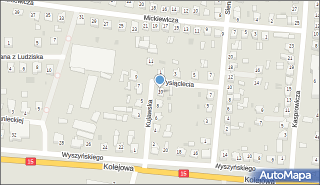 Strzelno, Kujawska, 10, mapa Strzelno