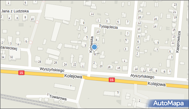 Strzelno, Kujawska, 4, mapa Strzelno