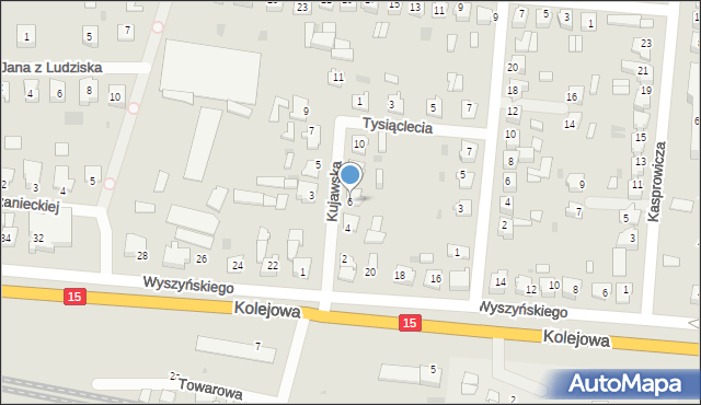 Strzelno, Kujawska, 6, mapa Strzelno