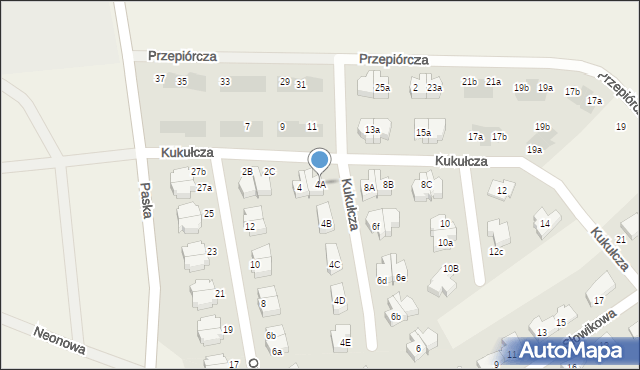 Suchy Dwór, Kukułcza, 4A, mapa Suchy Dwór