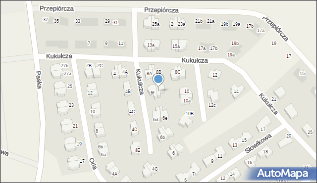 Suchy Dwór, Kukułcza, 6g, mapa Suchy Dwór