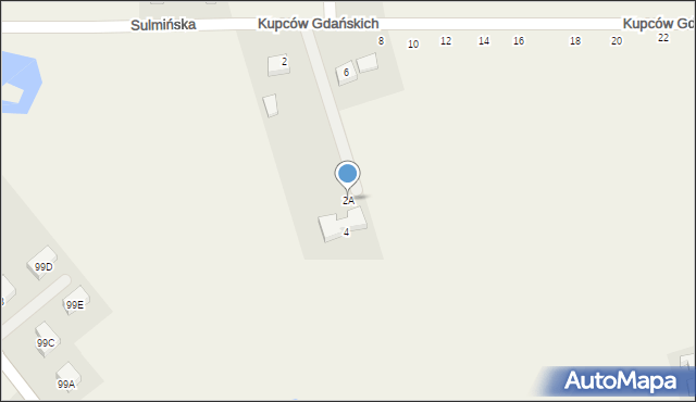 Sulmin, Kupców Gdańskich, 2A, mapa Sulmin