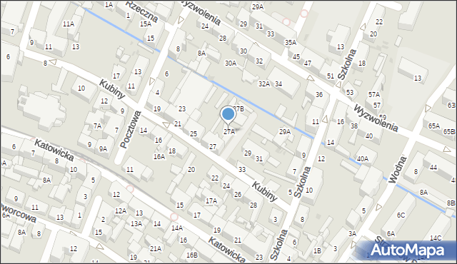 Świętochłowice, Kubiny Teodora, ks. bp., 27A, mapa Świętochłowice