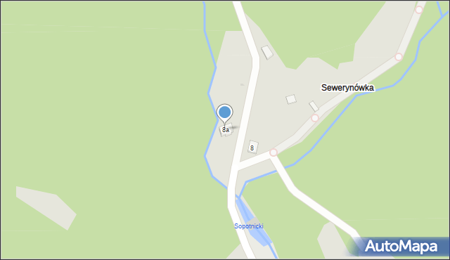 Szczawnica, Kunie, 8a, mapa Szczawnica