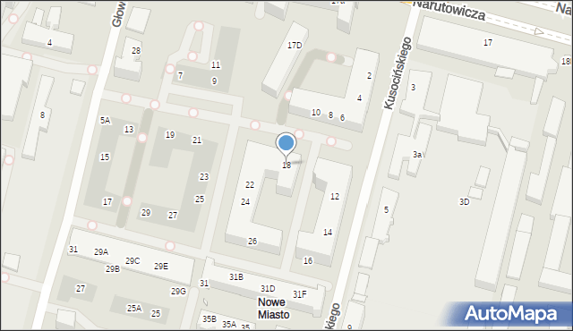 Szczecin, Kusocińskiego Janusza, 18, mapa Szczecina