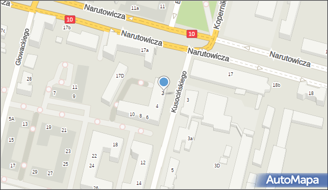 Szczecin, Kusocińskiego Janusza, 2, mapa Szczecina