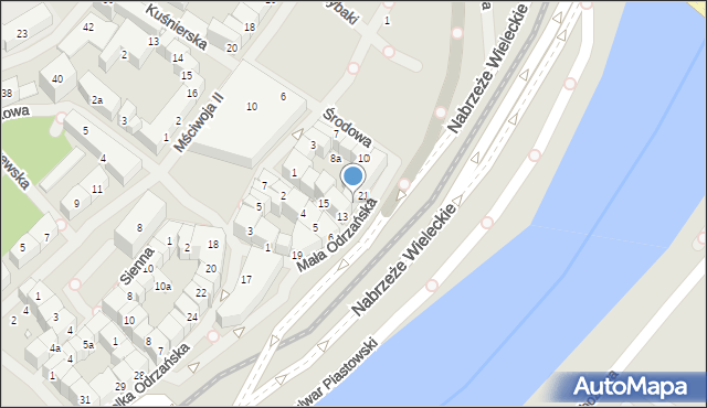 Szczecin, Kurza Stopka, 13a, mapa Szczecina