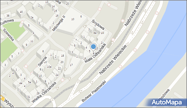 Szczecin, Kurza Stopka, 13i, mapa Szczecina