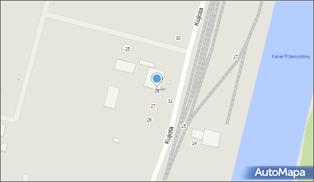 Szczecin, Kujota Stanisława, ks., 28, mapa Szczecina
