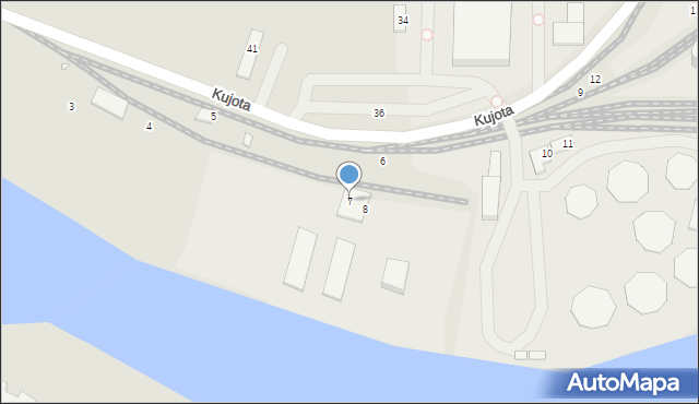 Szczecin, Kujota Stanisława, ks., 7, mapa Szczecina