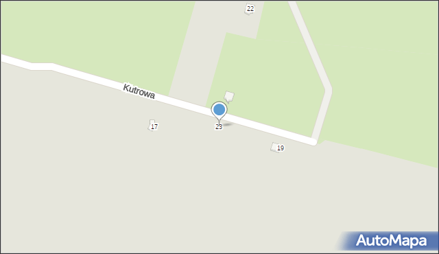 Szczecin, Kutrowa, 23, mapa Szczecina