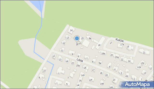 Szczecin, Kurza, 16, mapa Szczecina