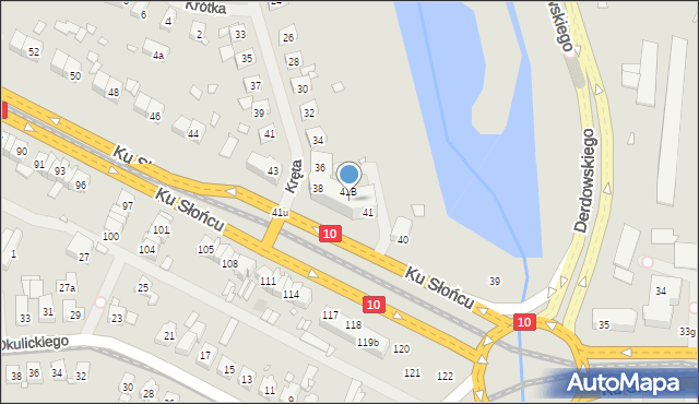 Szczecin, Ku Słońcu, 41a, mapa Szczecina