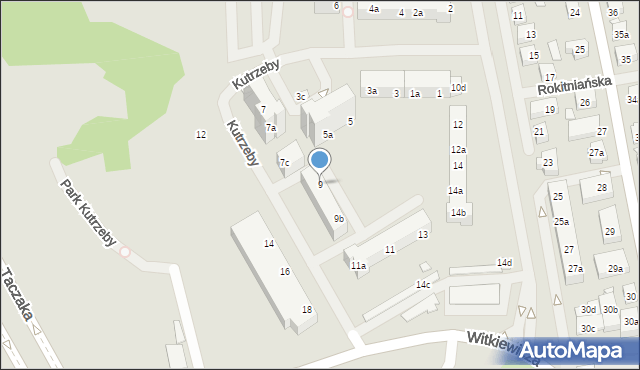 Szczecin, Kutrzeby Tadeusza, gen., 9, mapa Szczecina