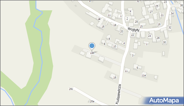 Szlembark, Kulisiewicza Tadeusza, 14b, mapa Szlembark