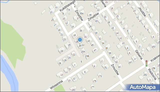 Tarnów, Kuklińskiego Ryszarda, gen., 20, mapa Tarnów