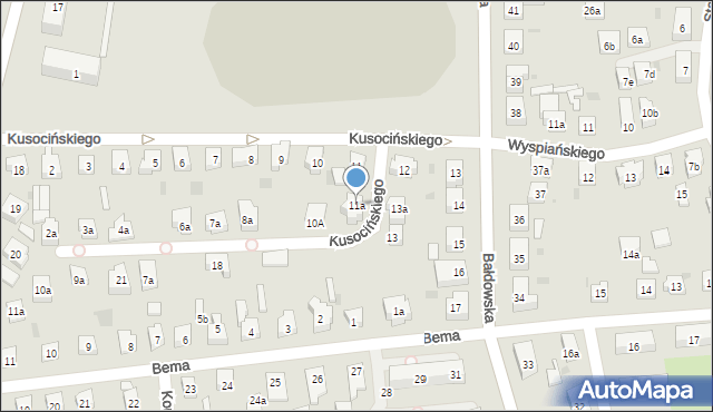 Tczew, Kusocińskiego Janusza, 11a, mapa Tczew