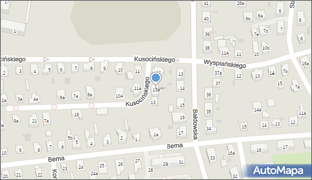 Tczew, Kusocińskiego Janusza, 13a, mapa Tczew