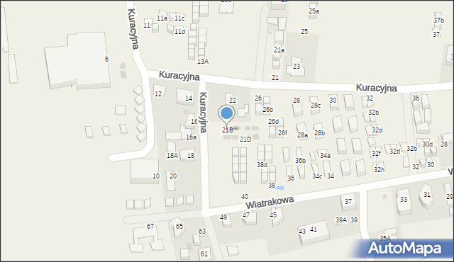 Tupadły, Kuracyjna, 21B, mapa Tupadły