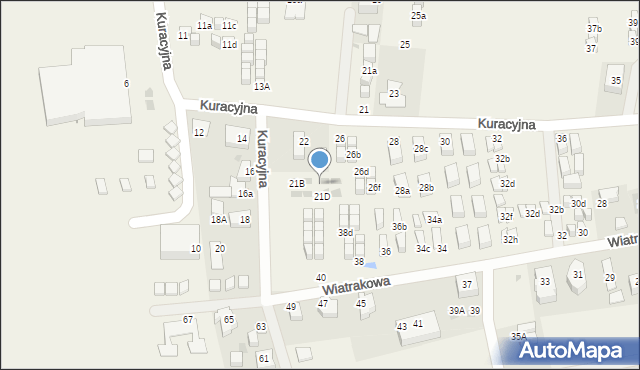 Tupadły, Kuracyjna, 21E, mapa Tupadły