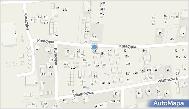 Tupadły, Kuracyjna, 28d, mapa Tupadły