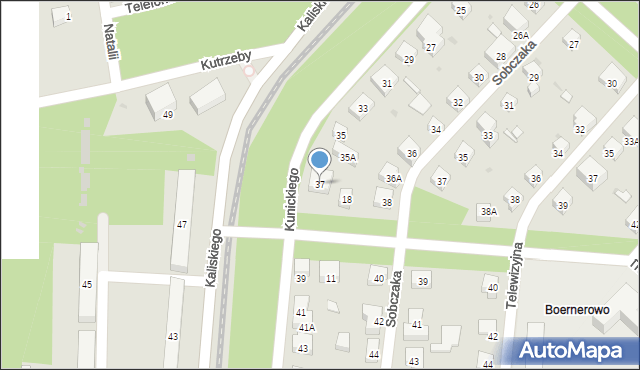 Warszawa, Kunickiego Stanisława, 37, mapa Warszawy