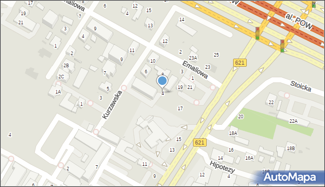 Warszawa, Kurzawska, 4, mapa Warszawy