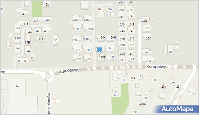 Warszawa, Kuropatwy, 26C, mapa Warszawy