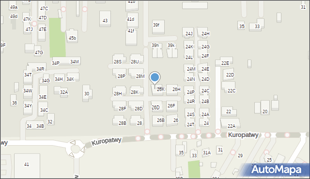 Warszawa, Kuropatwy, 26L, mapa Warszawy