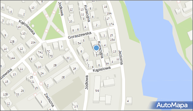 Warszawa, Kuracyjna, 3, mapa Warszawy