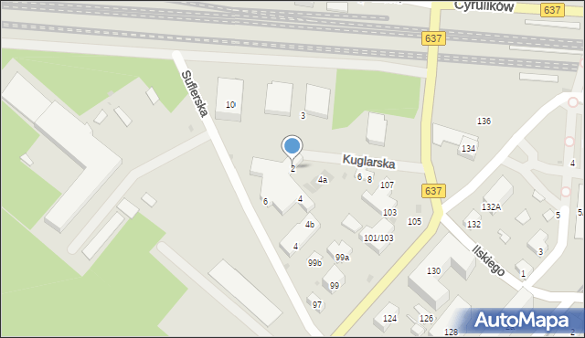 Warszawa, Kuglarska, 2, mapa Warszawy