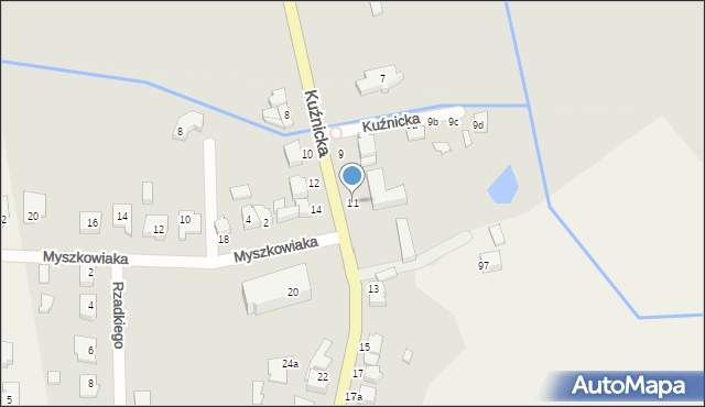 Wieruszów, Kuźnicka, 11, mapa Wieruszów