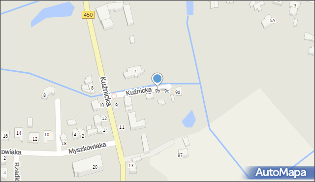 Wieruszów, Kuźnicka, 9b, mapa Wieruszów