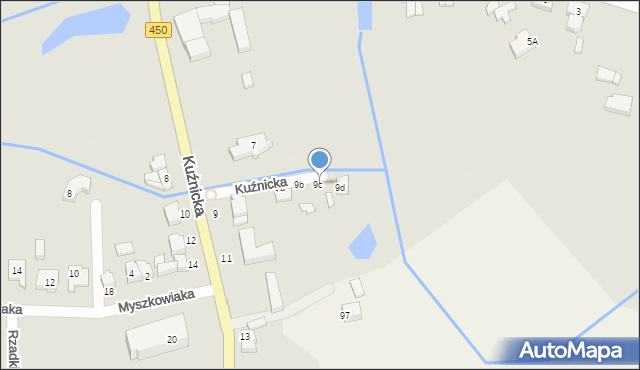 Wieruszów, Kuźnicka, 9c, mapa Wieruszów