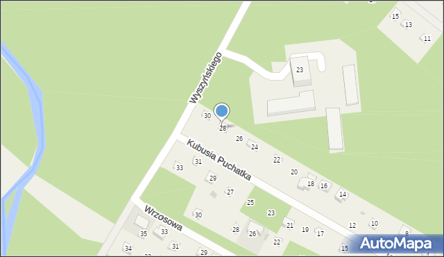 Włodzimierzów, Kubusia Puchatka, 28, mapa Włodzimierzów