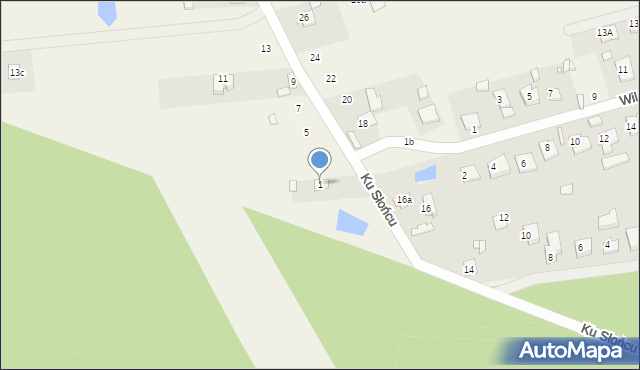 Wólka Załęska, Ku Słońcu, 1, mapa Wólka Załęska