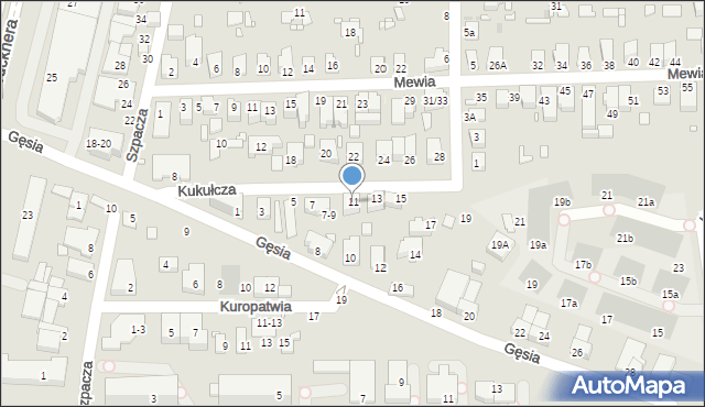 Wrocław, Kukułcza, 11, mapa Wrocławia